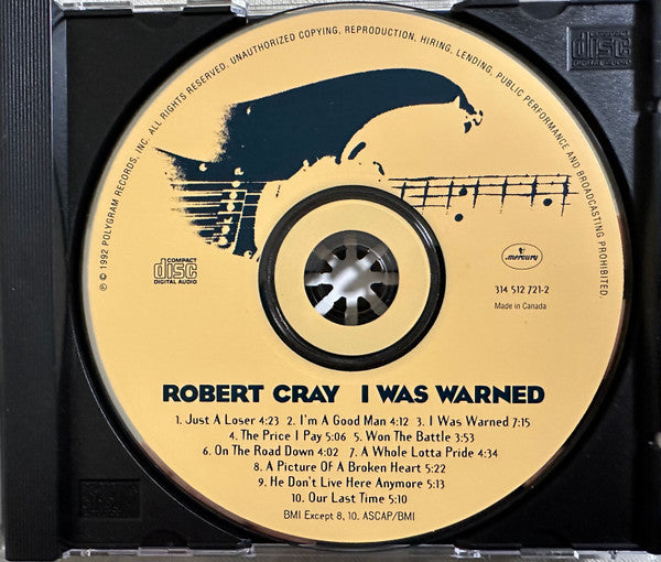 Robert Cray : I Was Warned (CD, Album)
