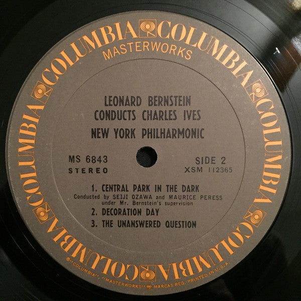 Leonard Bernstein Conducts Charles Ives, New York Philharmonic : Symphony No. 3 / Decoration Day / Central Park In The Dark / The Unanswered Question (LP, RE)