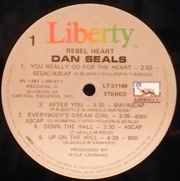 Dan Seals : Rebel Heart (LP, Album)