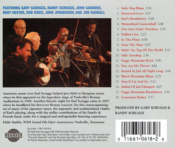 Earl Scruggs With Family & Friends : The Ultimate Collection- Live At The Ryman (CD, Album)