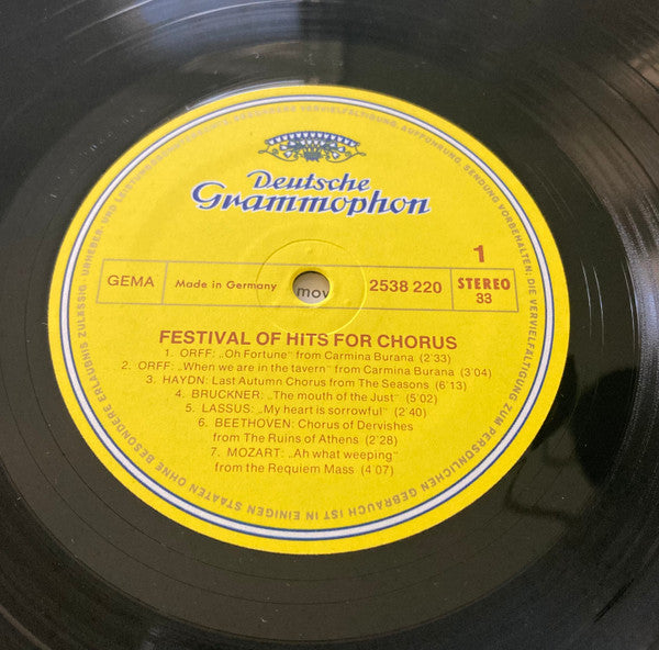 Various : Festival of Hits for Chorus (LP, Album, Comp)