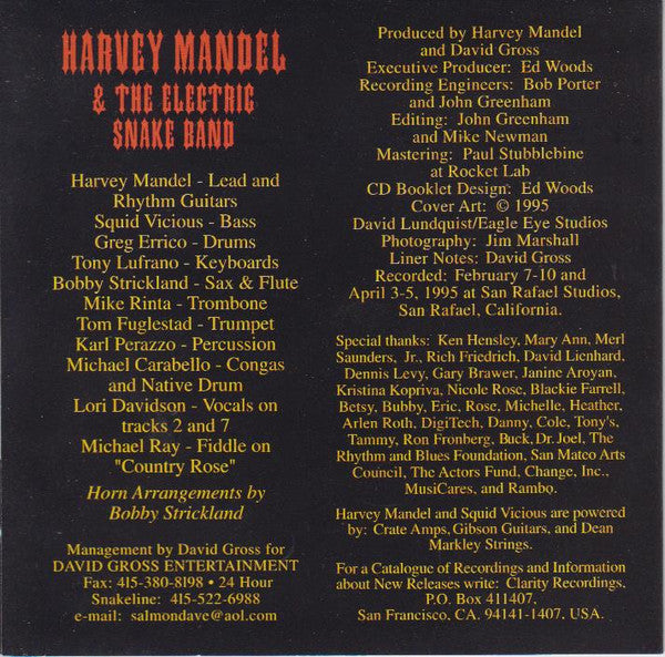 Harvey Mandel : Snakes And Stripes (CD, Album)
