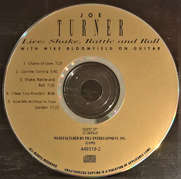 Joe Turner* With Mike Bloomfield : Live: Shake Rattle And Roll (CD, Album, RE, RM)