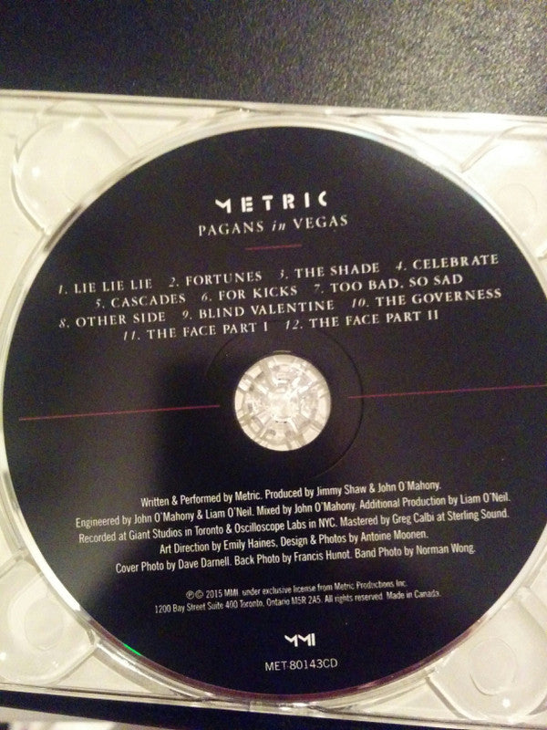 Metric : Pagans In Vegas (CD, Album)