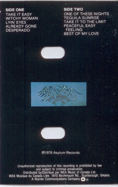 Eagles : Their Greatest Hits 1971-1975 (Cass, Album, Comp, RE, Dol)