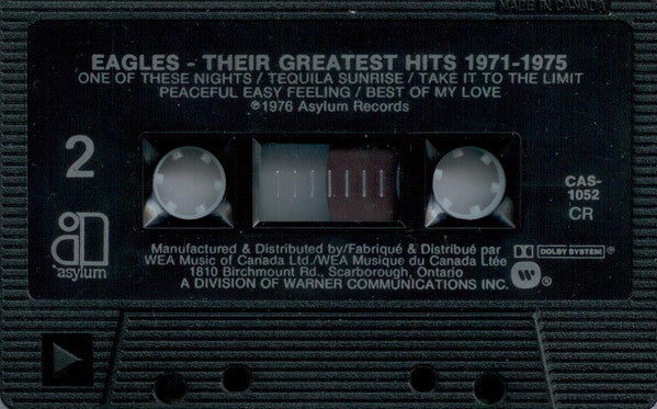 Eagles : Their Greatest Hits 1971-1975 (Cass, Album, Comp, RE, Dol)
