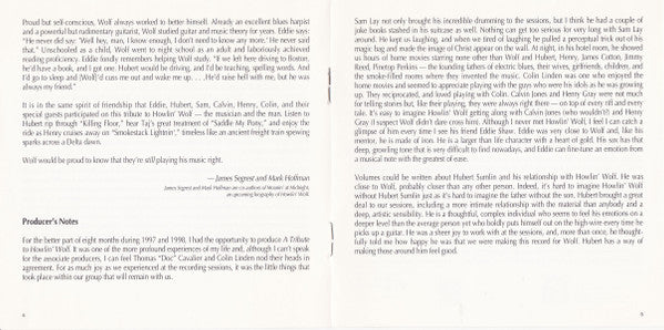 James Cotton, Debbie Davies, Ronnie Hawkins, Colin James (2), Cub Koda, Taj Mahal, Kenny Neal, Christine Ohlman, Lucky Peterson, Lucinda Williams, Henry Gray, Calvin Jones, Sam Lay, Colin Linden, Eddie Shaw (2), Hubert Sumlin : A Tribute To Howlin' Wolf (CD, Album, Enh)