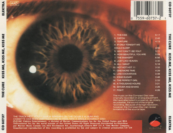 The Cure : Kiss Me, Kiss Me, Kiss Me (CD, Album, RP)
