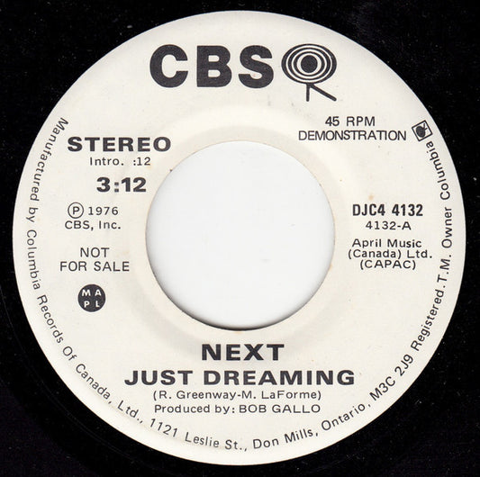 Next (21) : Just Dreaming (7", Mono, Promo)