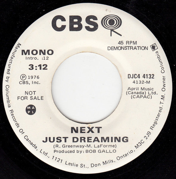 Next (21) : Just Dreaming (7", Mono, Promo)