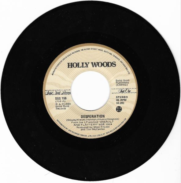 Holly Woods : Burning Love / Desperation (7", Single)