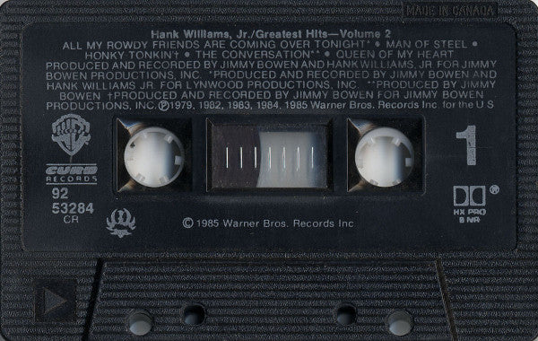 Hank Williams Jr. : Greatest Hits Volume 2 (Cass, Comp, Dol)