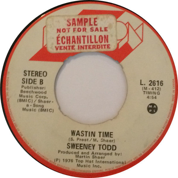 Sweeney Todd : Shut Up / Wastin Time (7", Single)