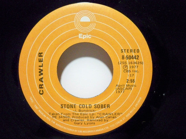 Crawler : Stone Cold Sober (7", Single)