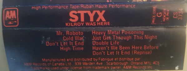 Styx : Kilroy Was Here (Cass, Album, Dol)