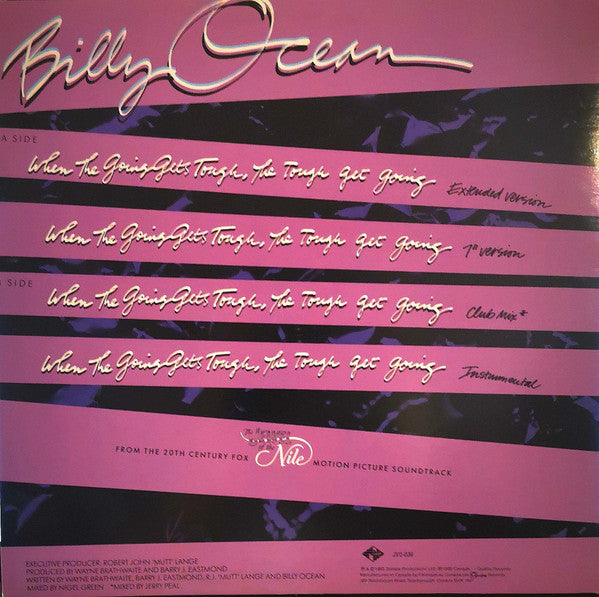 Billy Ocean : When The Going Gets Tough, The Tough Get Going (12")