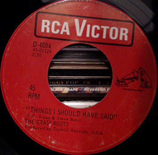 The Grass Roots : Things I Should Have Said (7", Single)