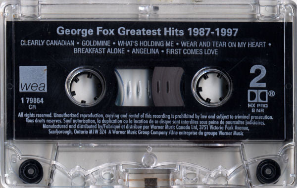 George Fox (4) : Greatest Hits 1987-1997 (Cass, Comp, Dol)