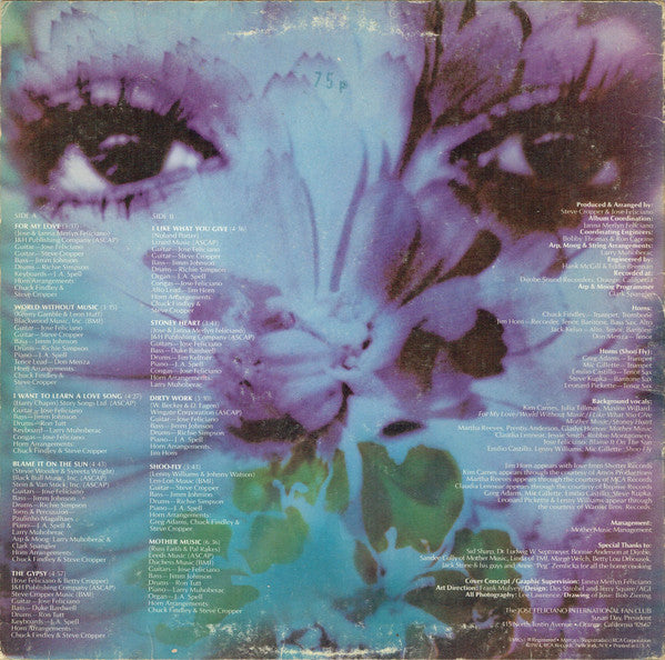 José Feliciano : For My Love...Mother Music (LP, Album)