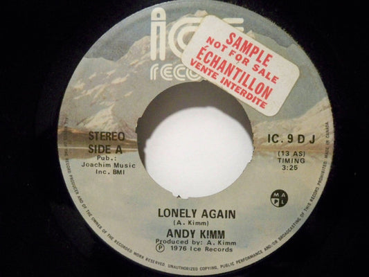 Andy Kim : Lonely Again (7", Single, Mono)