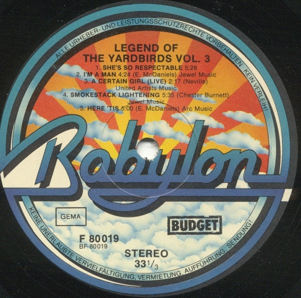 The Yardbirds : Legend Of The Yardbirds Vol. 3 (LP, Comp)