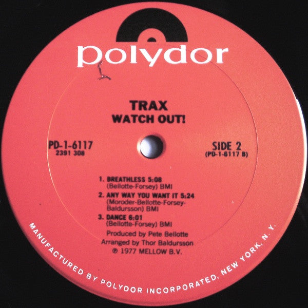 Trax : Watch Out! (LP, Album)