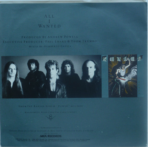 Kansas (2) : All I Wanted (7", Single)