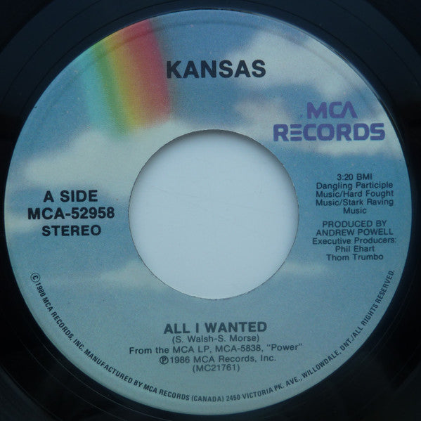 Kansas (2) : All I Wanted (7", Single)