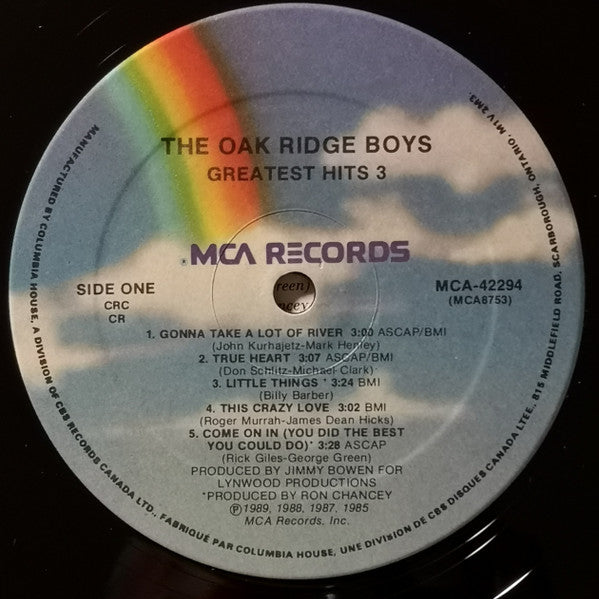 The Oak Ridge Boys : Greatest Hits Volume Three (LP, Album, Comp, Club)