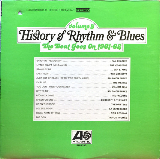 Various : History Of Rhythm & Blues  Volume 5  The Beat Goes On 1961-62 (LP, Comp)