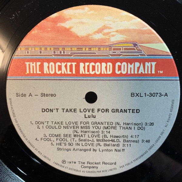 Lulu : Don't Take Love For Granted (LP, Album)