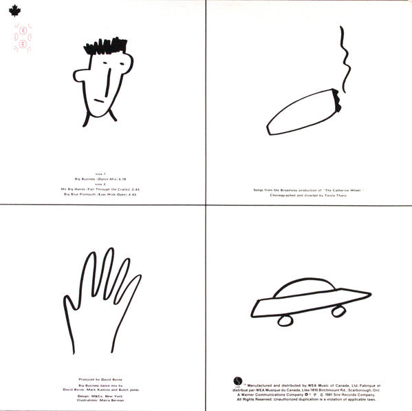 David Byrne : 3 Big Songs (12", EP)