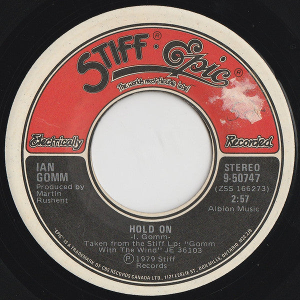 Ian Gomm : Hold On (7", Single)