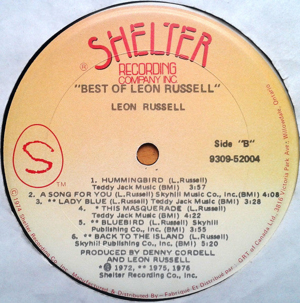 Leon Russell : Best Of Leon (LP, Comp)