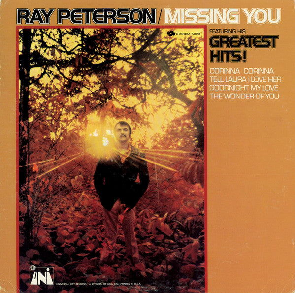 Ray Peterson : Missing You (Featuring His Greatest Hits!) (LP)