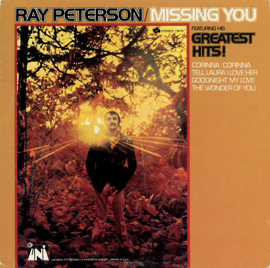 Ray Peterson : Missing You (Featuring His Greatest Hits!) (LP)