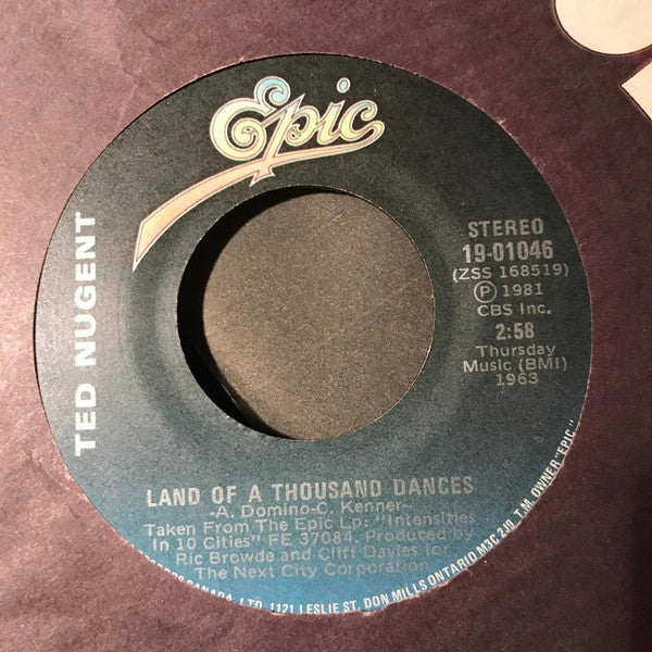 Ted Nugent : Land Of A Thousand Dances (7", Single)