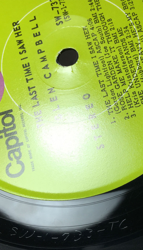 Glen Campbell : The Last Time I Saw Her (LP)