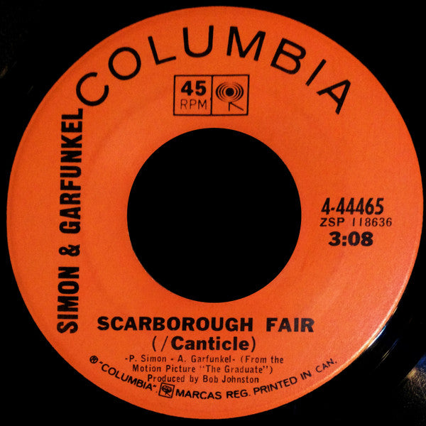Simon & Garfunkel : Scarborough Fair (/ Canticle) (7", Single)