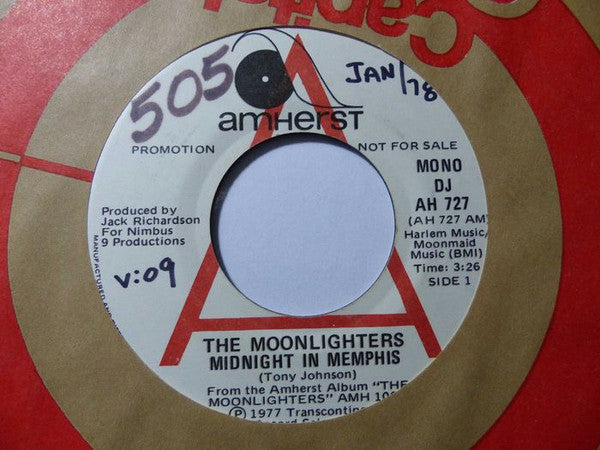 The Moonlighters : Midnight In Memphis (7", Promo)