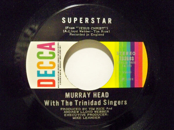 Murray Head With The Trinidad Singers / The Andrew Lloyd Webber Orchestra : Superstar (7")
