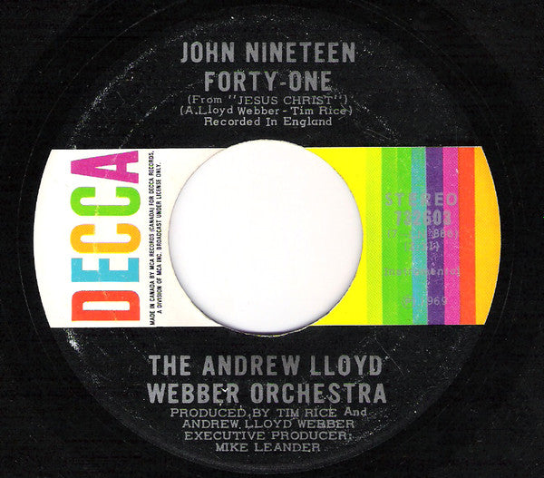 Murray Head With The Trinidad Singers / The Andrew Lloyd Webber Orchestra : Superstar (7")