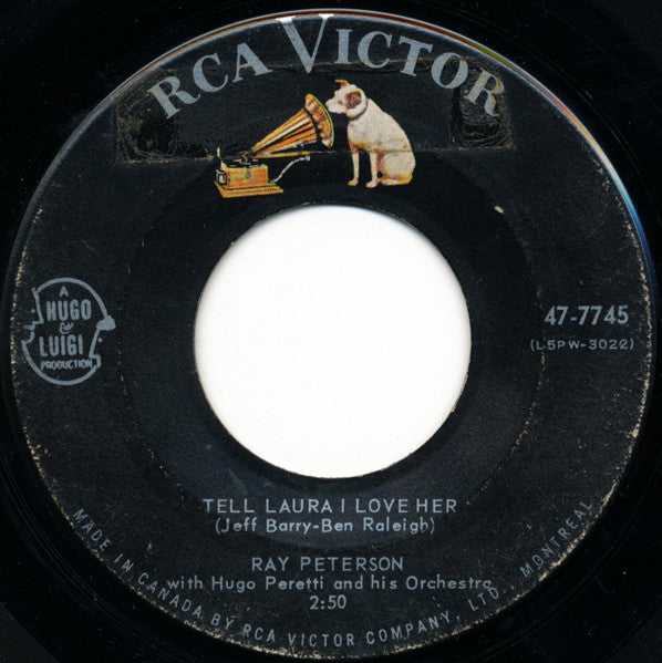 Ray Peterson : Tell Laura I Love Her / Wedding Day (7", Single, Mono)