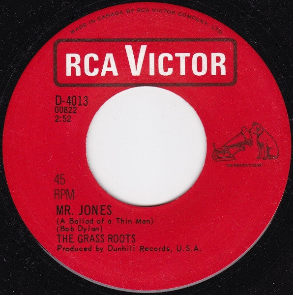 The Grass Roots : Mr. Jones (A Ballad Of A Thin Man) / You're A Lonely Girl (7", Single)