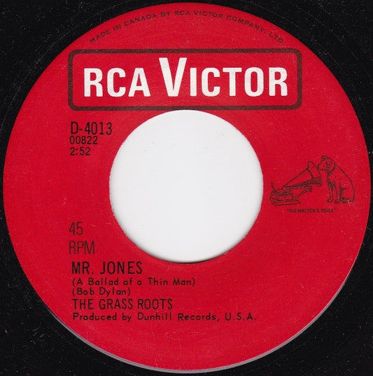 The Grass Roots : Mr. Jones (A Ballad Of A Thin Man) / You're A Lonely Girl (7", Single)