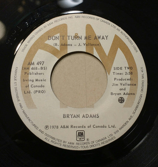 Bryan Adams : Give Me Your Love (7", Single)