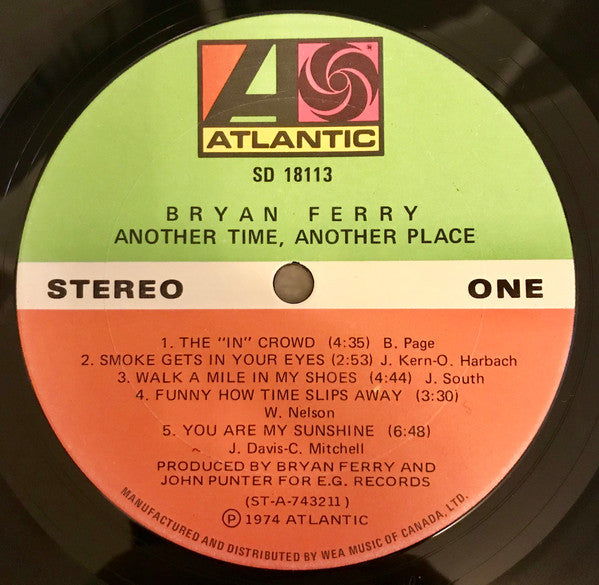 Bryan Ferry : Another Time, Another Place (LP, Album)