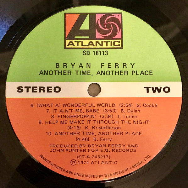 Bryan Ferry : Another Time, Another Place (LP, Album)