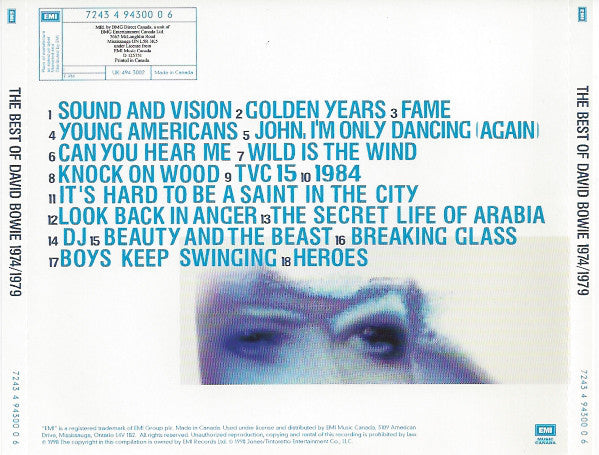 David Bowie : The Best Of David Bowie 1974 / 1979 (CD, Comp, Club, Enh)