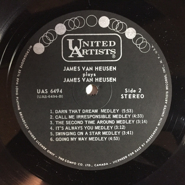 Jimmy Van Heusen : Jimmy Van Heusen Plays Jimmy Van Heusen (LP, Album)